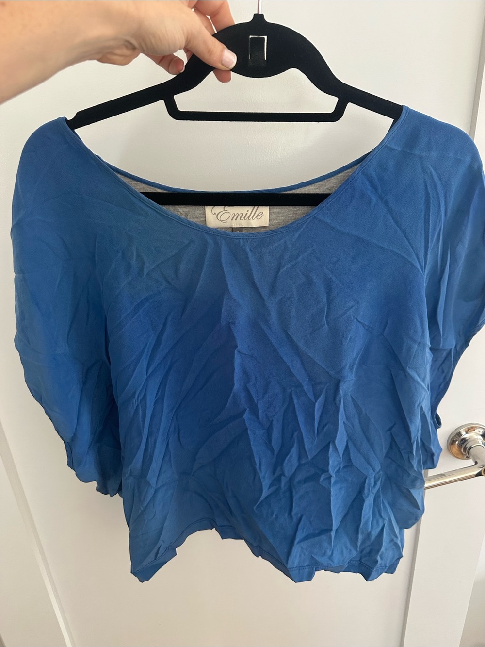 Women’s Relaxed Blue Scoop Neck Tunic